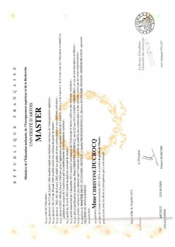 photo diplome Chrysalid