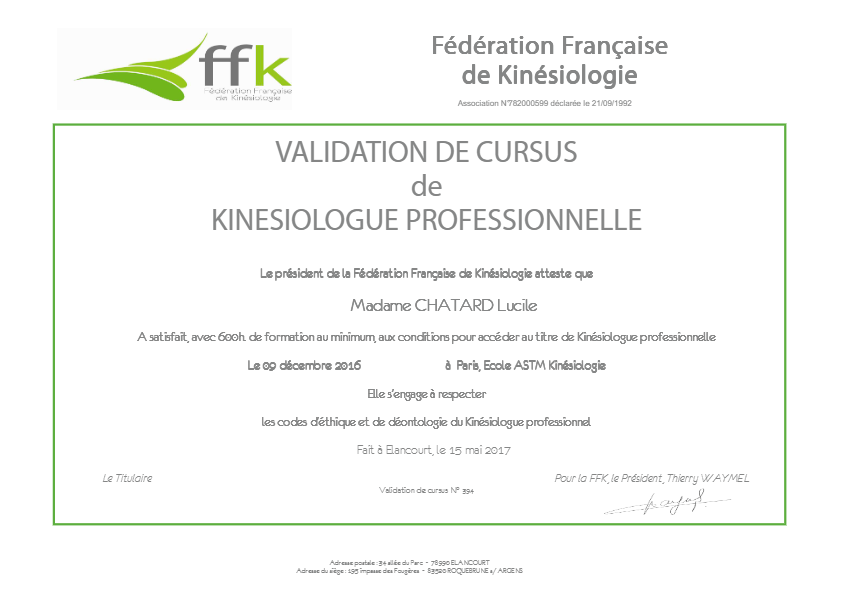 photo diplome Lucile Chatard