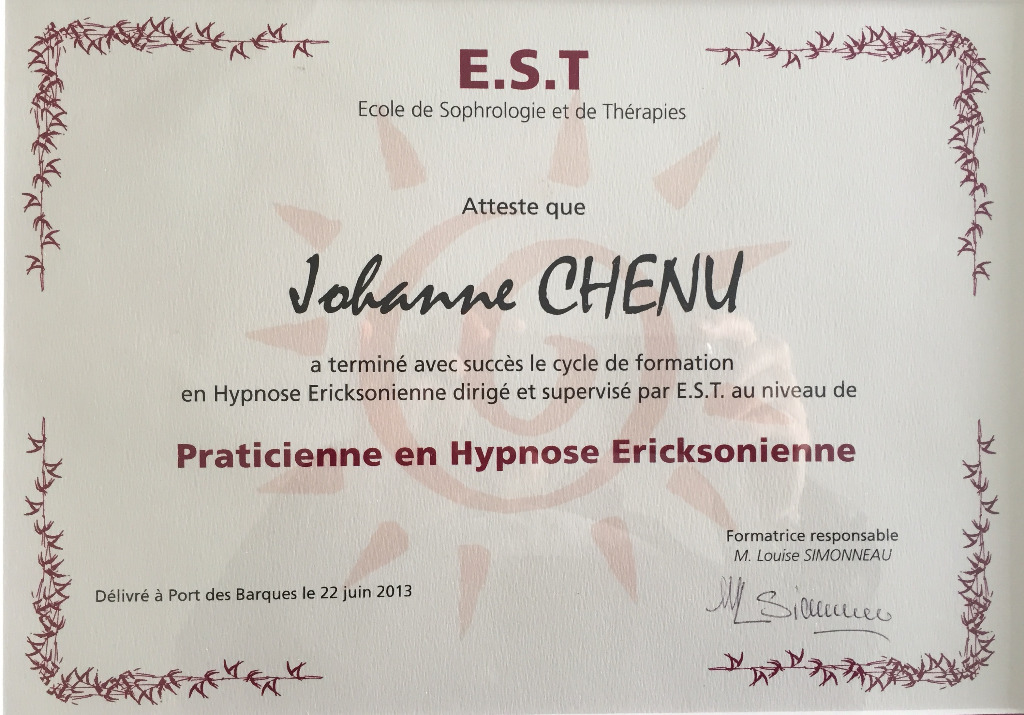 photo diplome Johanne CHENU 