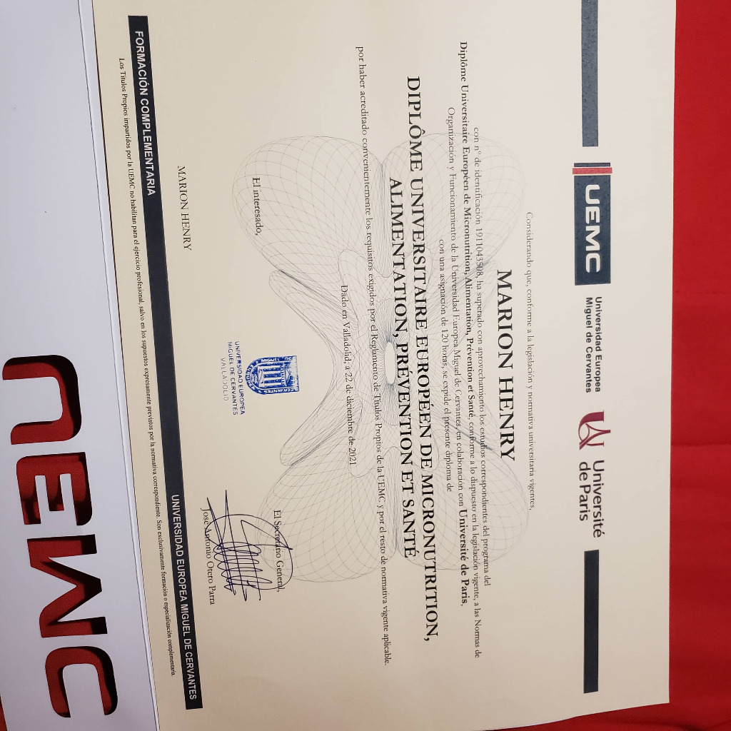 photo diplome Marion Henry