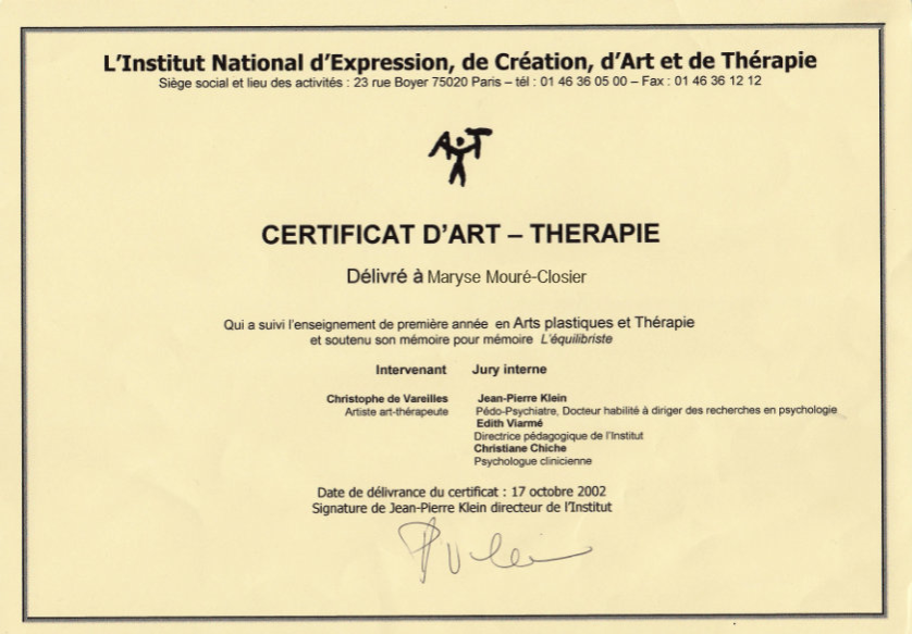 photo diplome Maryse Closier