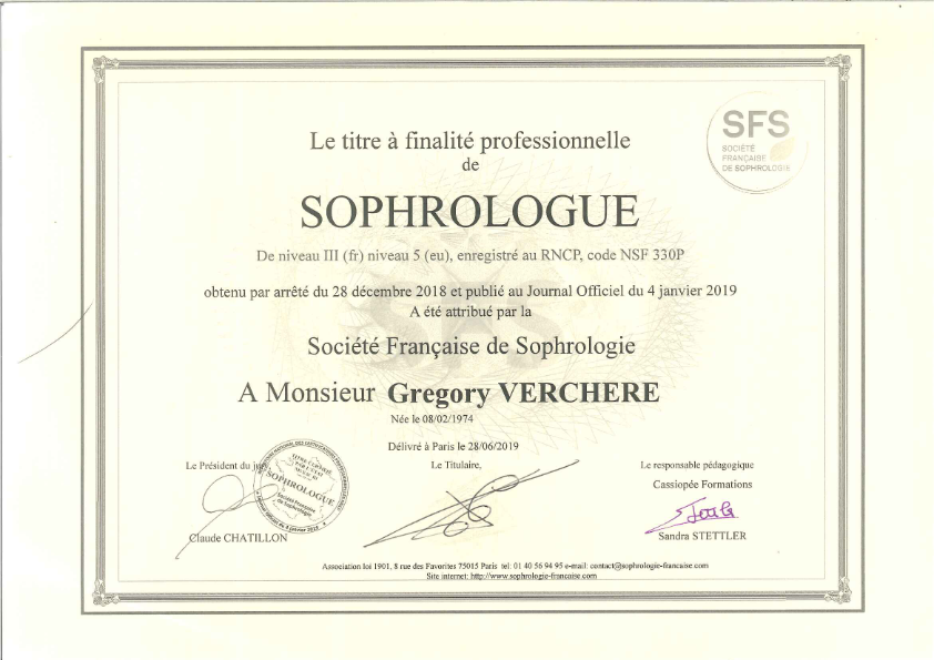 photo diplome Grégory Verchere