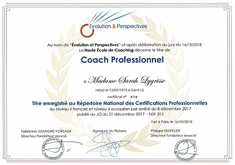 photo diplome Sarah Lygrisse