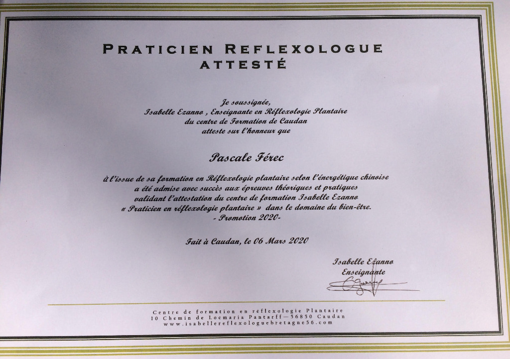 photo diplome Pascale Férec