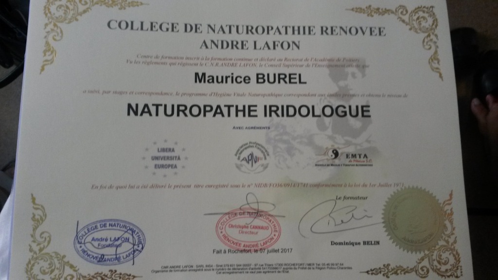 photo diplome Maurice Burel