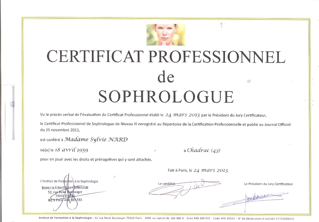 photo diplome Sylvie NARD