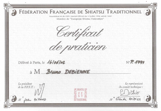 photo diplome Bruno Debienne