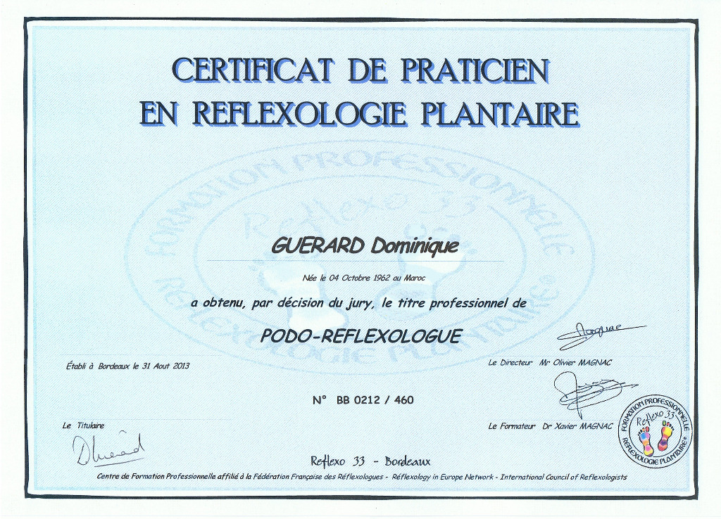 photo diplome Dominique Guerard