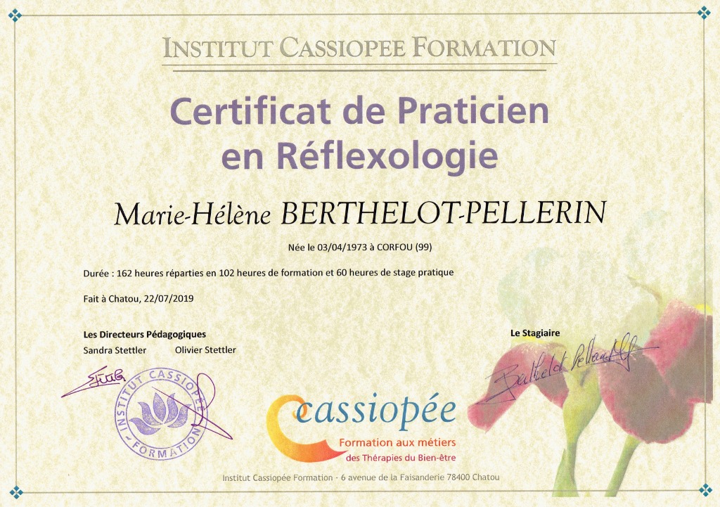 photo diplome Marie-Hélène Berthelot-Pellerin
