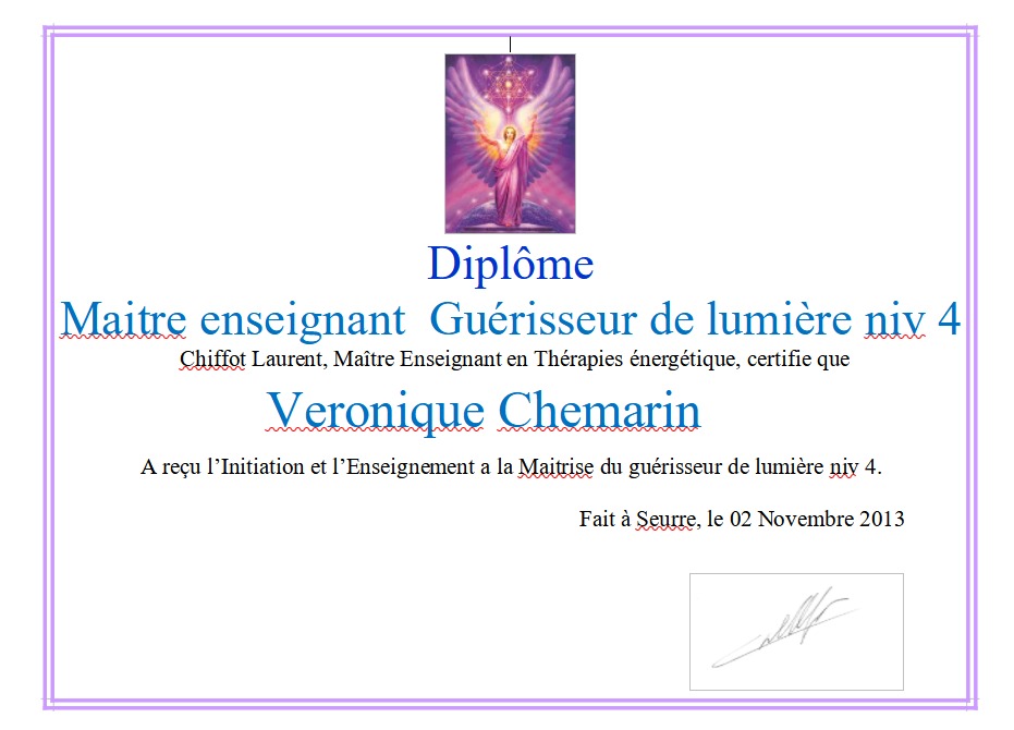 photo diplome Véronique Chemarin