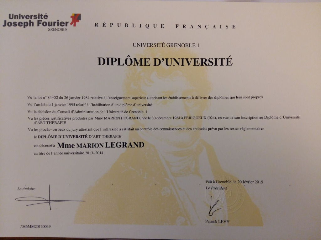 photo diplome Marion Legrand