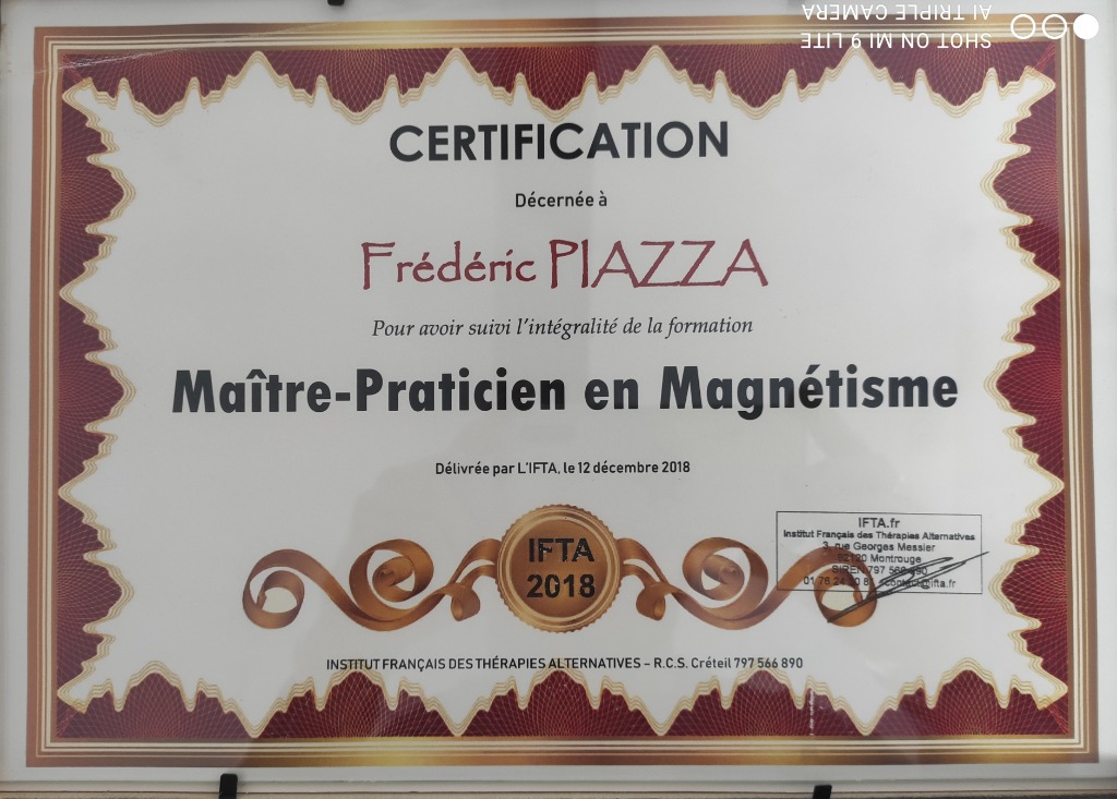 photo diplome Frédéric Piazza