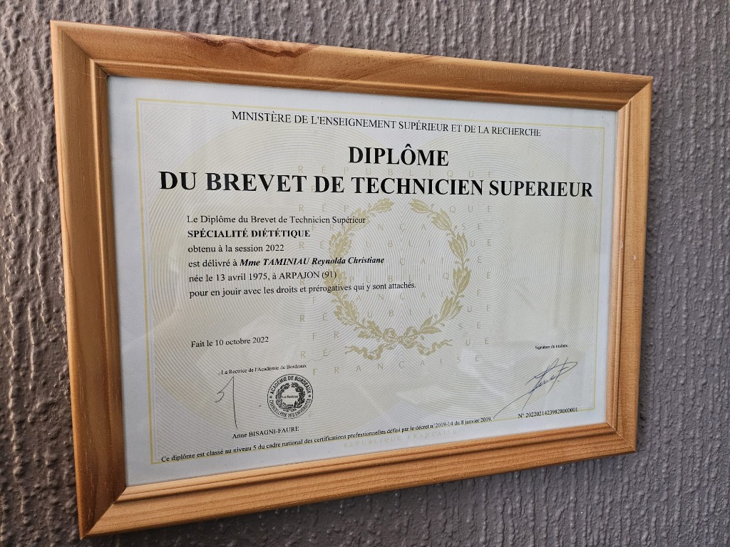 photo diplome Reynolda Duret