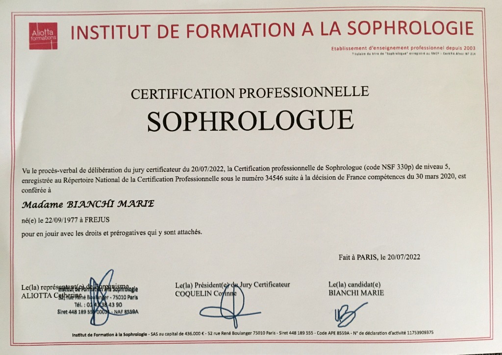 photo diplome Marie Bianchi