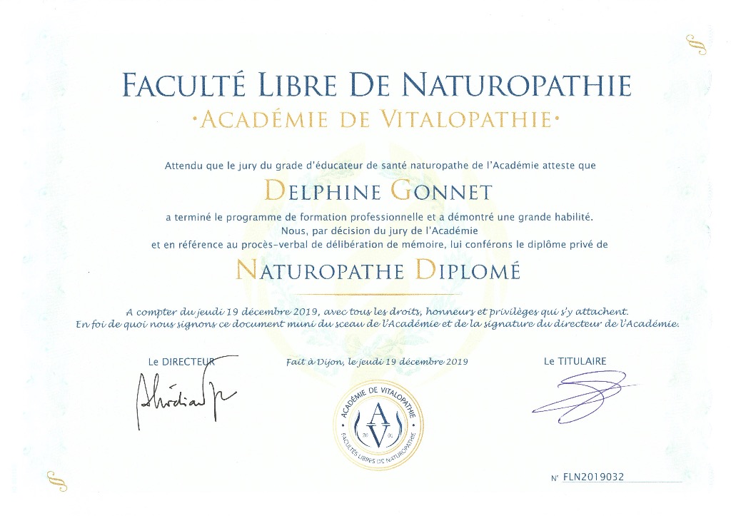 photo diplome Delphine GONNET