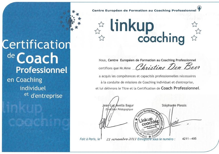 photo diplome Christine Den Boer