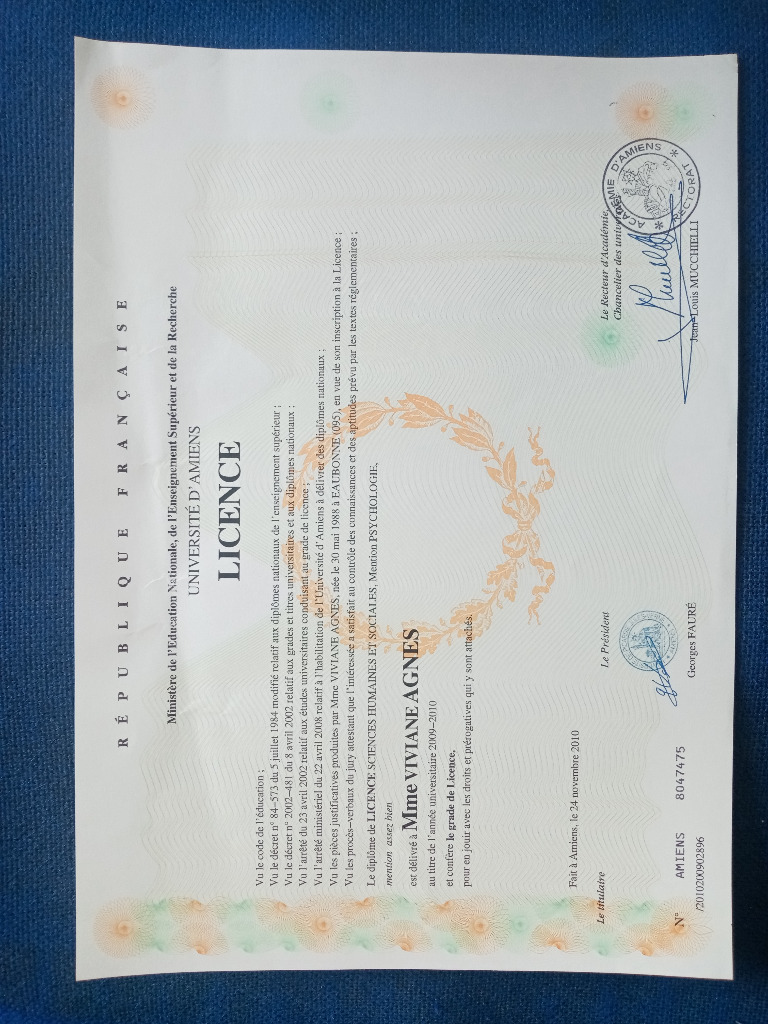 photo diplome Viviane Agnes