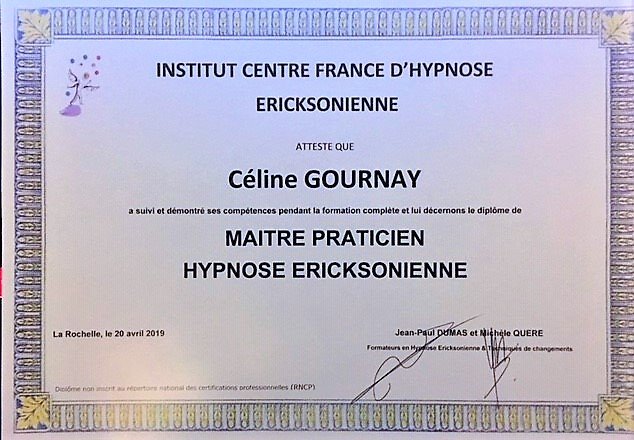 photo diplome Céline Gournay 