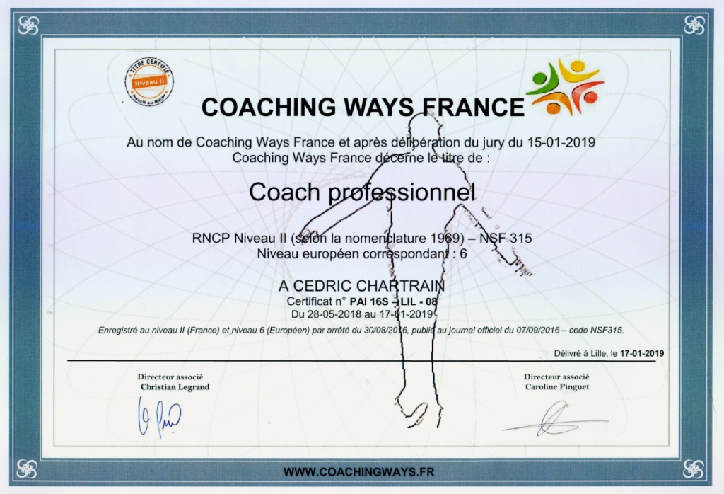 photo diplome Cédric Chartrain