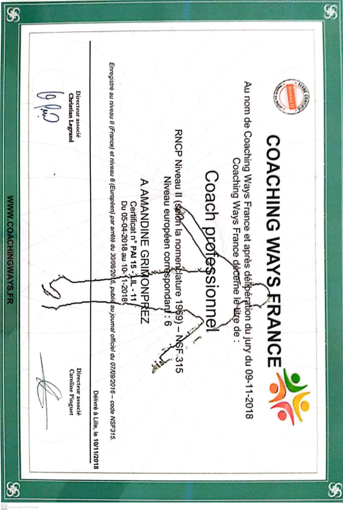 photo diplome Amandine Grimonprez