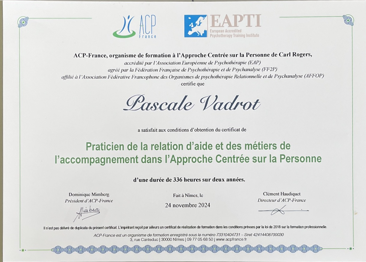 photo diplome Pascale Vadrot