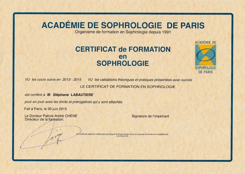 photo diplome Stephane Labautiere