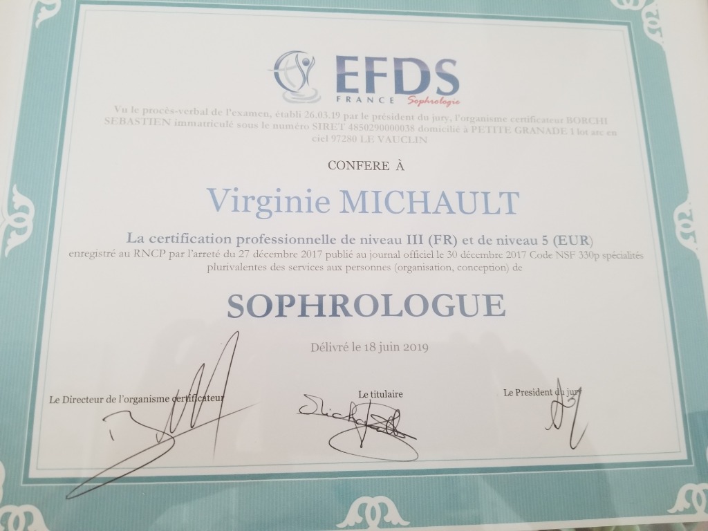 photo diplome Virginie Michault