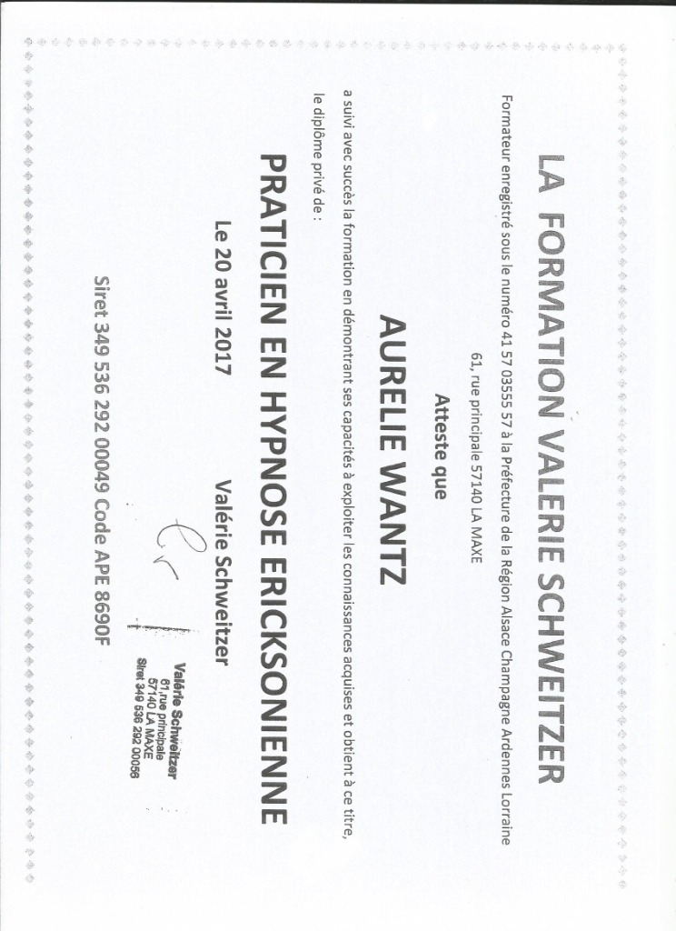 photo diplome Aurélie WANTZ