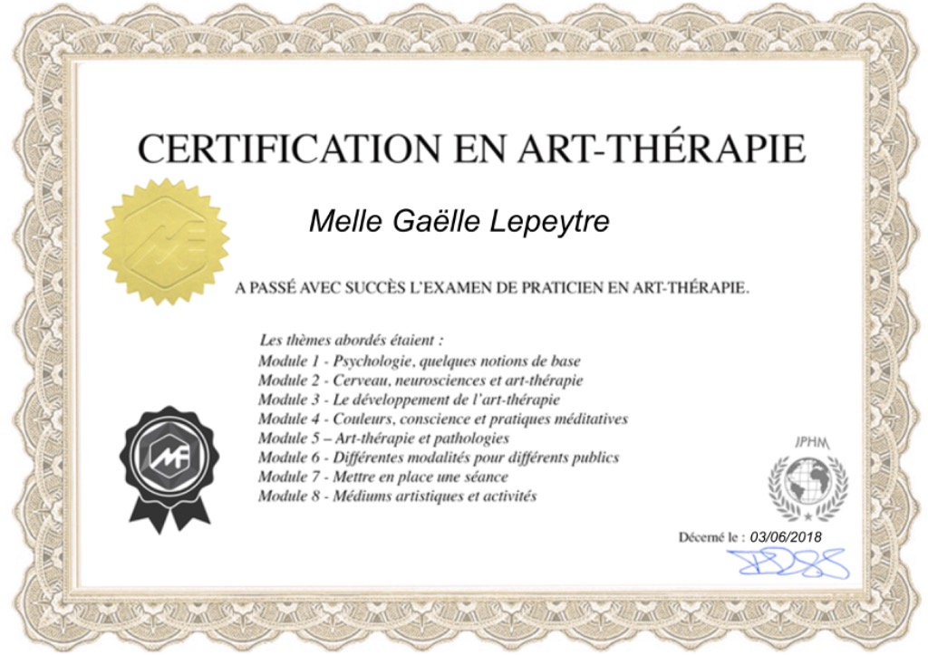 photo diplome Gaëlle Lepeytre