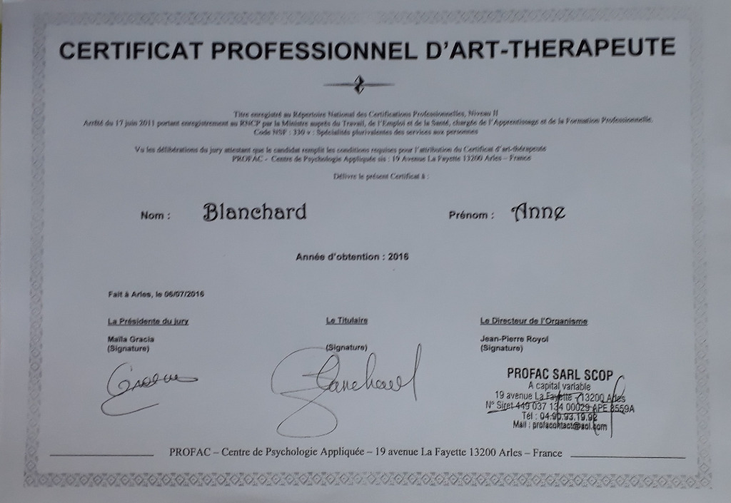 photo diplome Anne Blanchard
