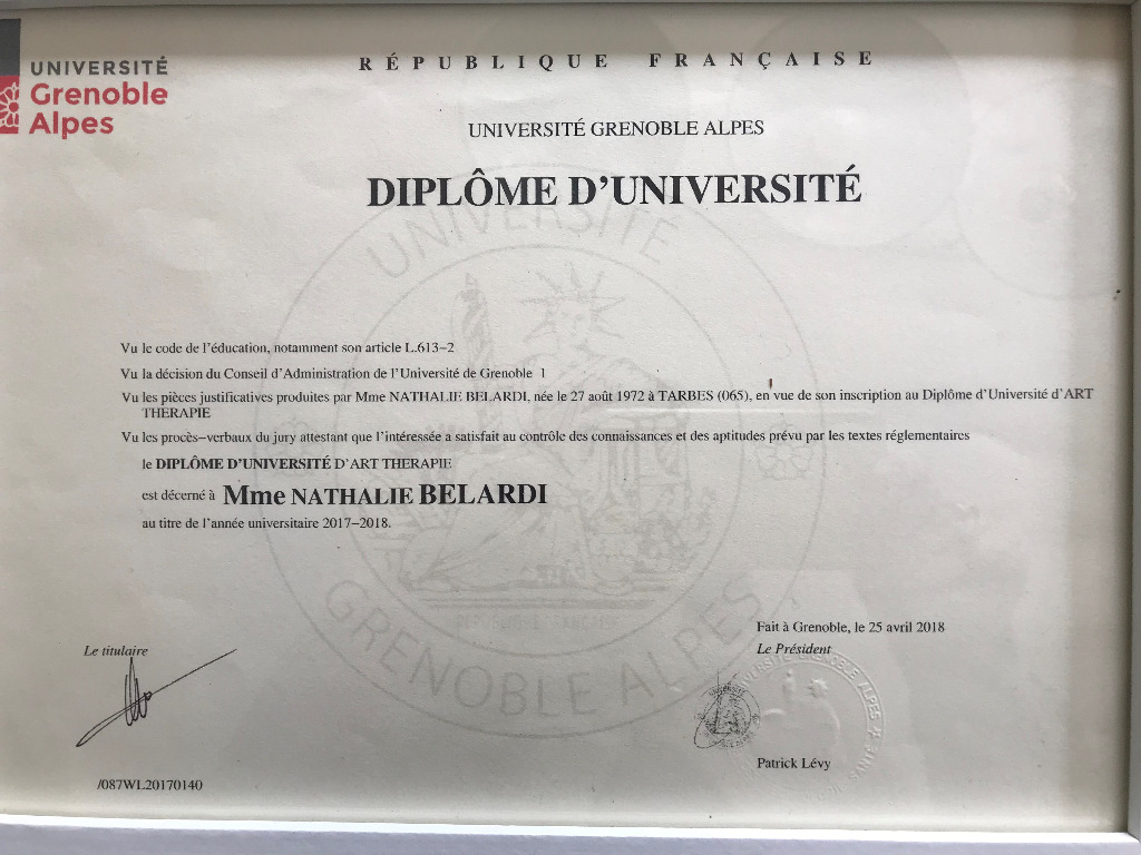 photo diplome Nathalie Belardi