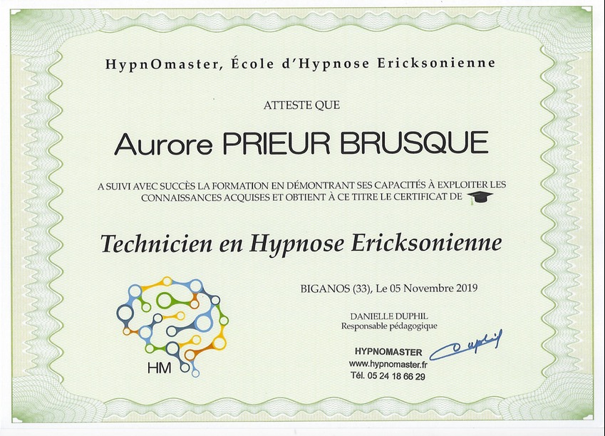 photo diplome PRIEUR BRUSQUE Aurore