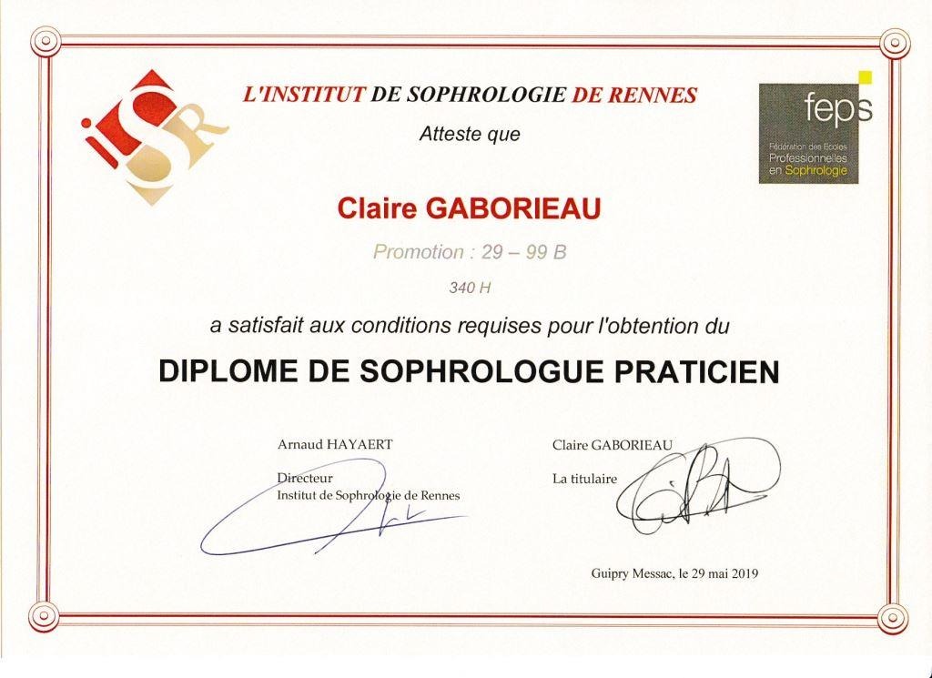 photo diplome Claire GABORIEAU