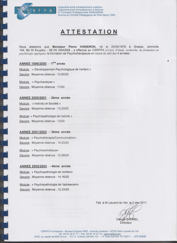 photo diplome Pierre Vigneron