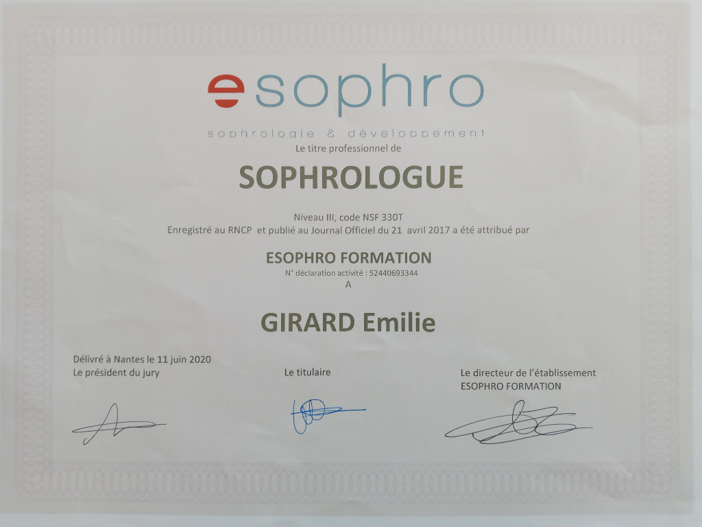 photo diplome Emilie GIRARD 