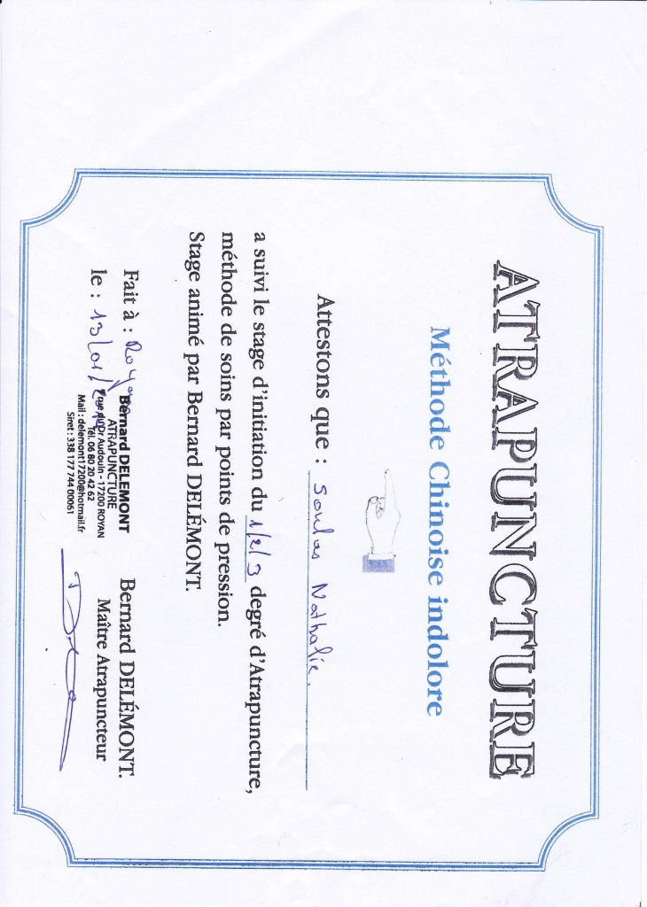 photo diplome Nathalie Soulas