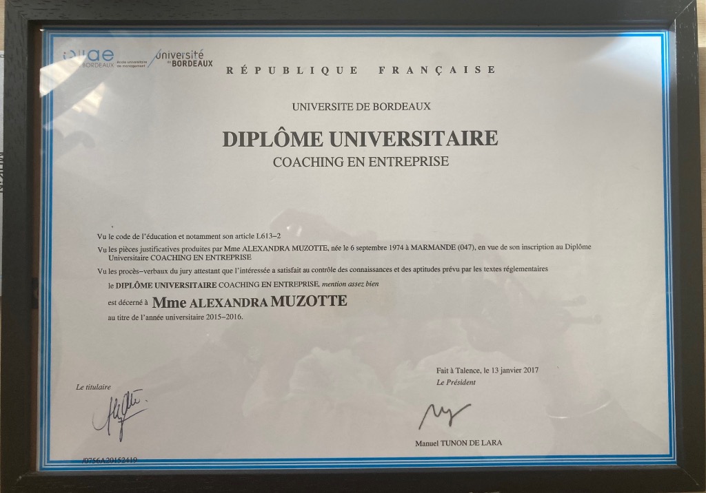 photo diplome Alexandra MUZOTTE 