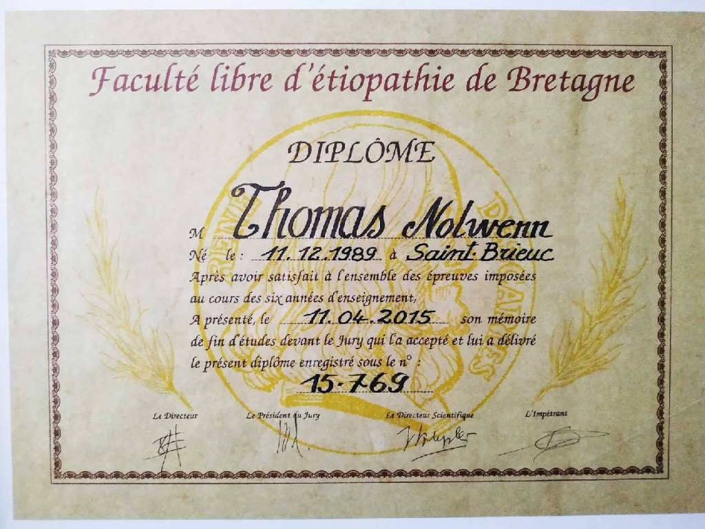 photo diplome Nolwenn Thomas