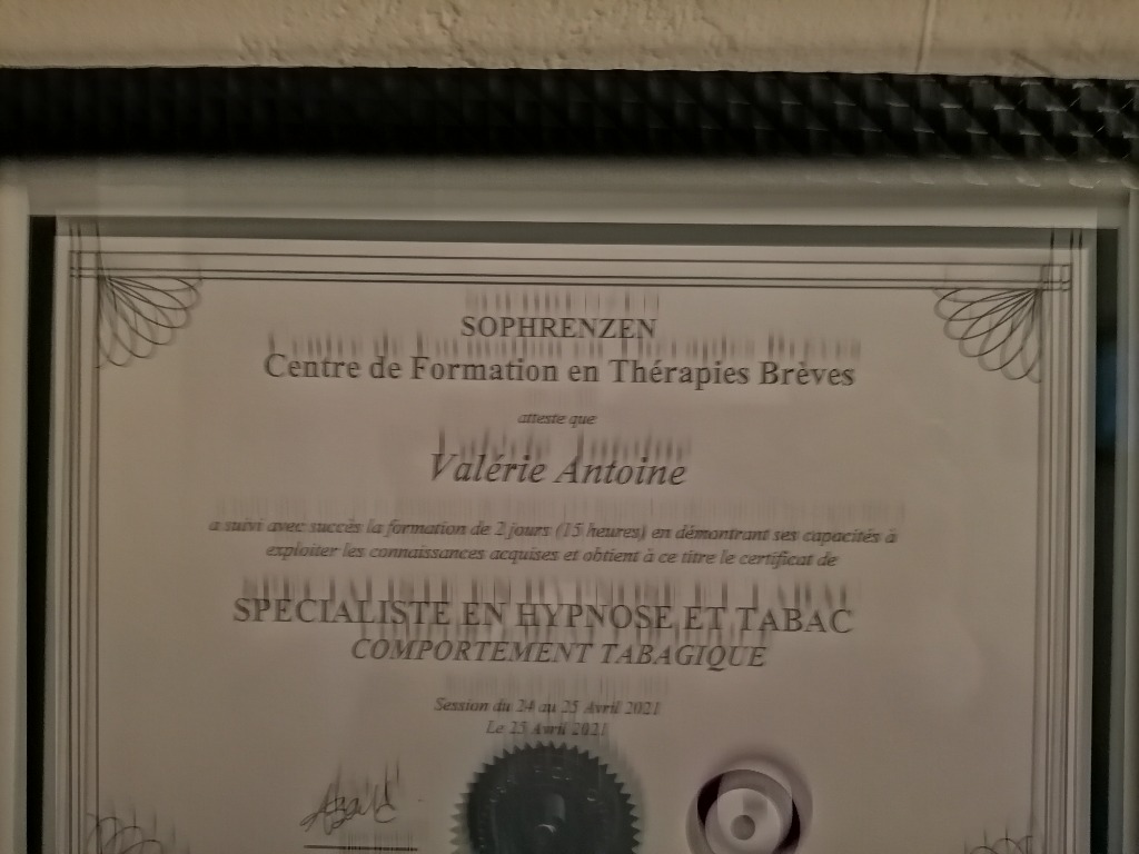 photo diplome Valérie Antoine