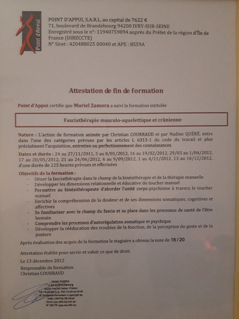 photo diplome Murielle Zamora