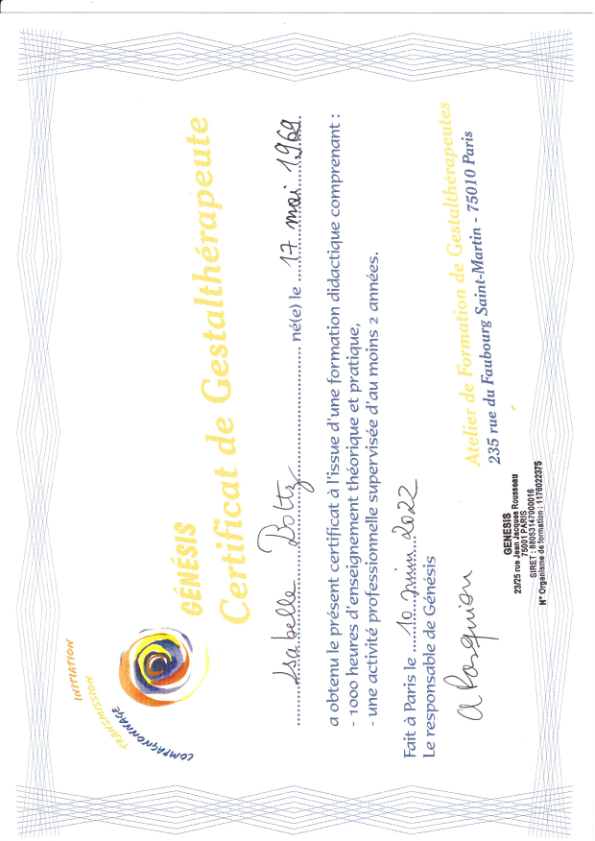 photo diplome Isabelle Boltz