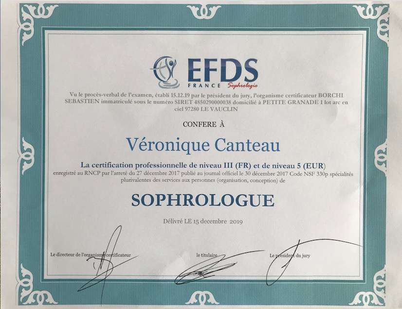 photo diplome Véronique CANTEAU 