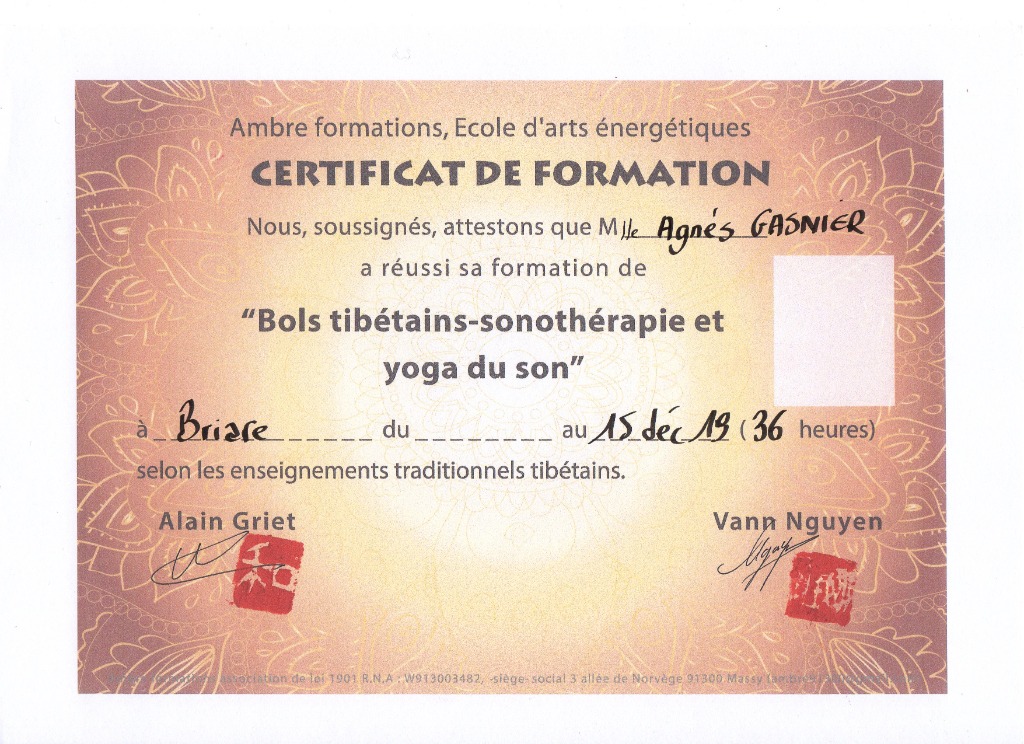 photo diplome Agnès GASNIER