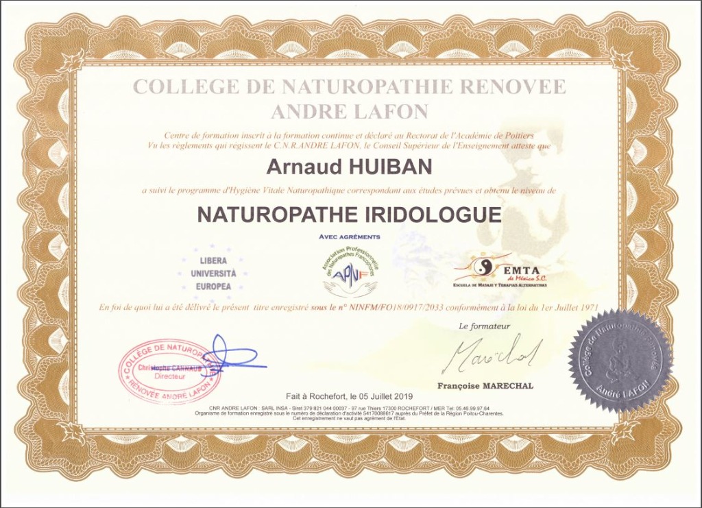 photo diplome ARNAUD HUIBAN