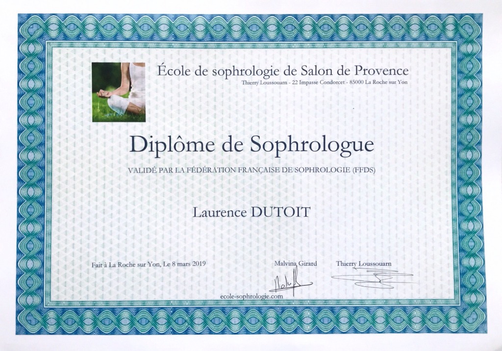 photo diplome LAURENCE DUTOIT 