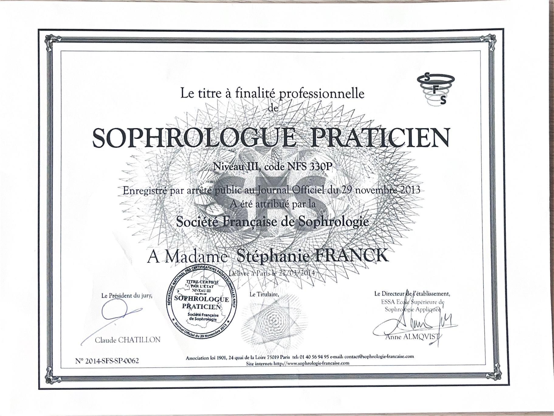 photo diplome Stephanie POMA