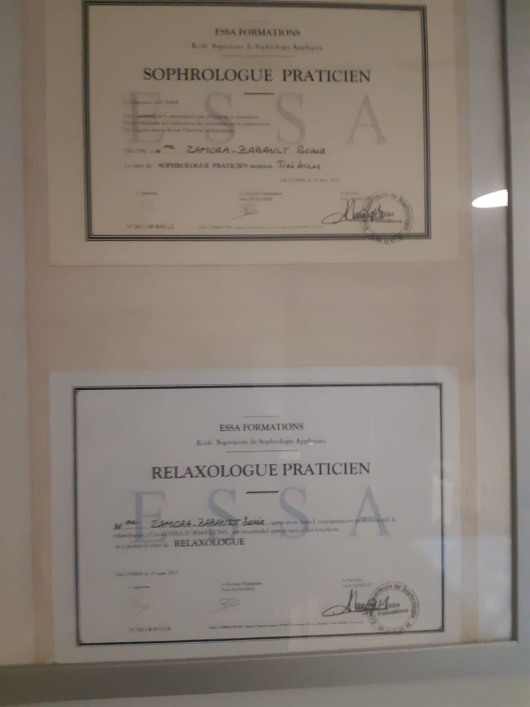 photo diplome SONIA ZAMORA BABAULT 