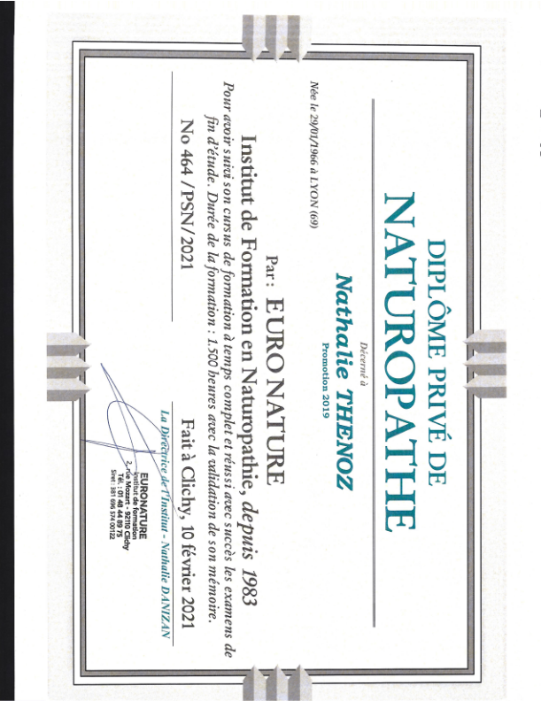 photo diplome NATHALIE THENOZ