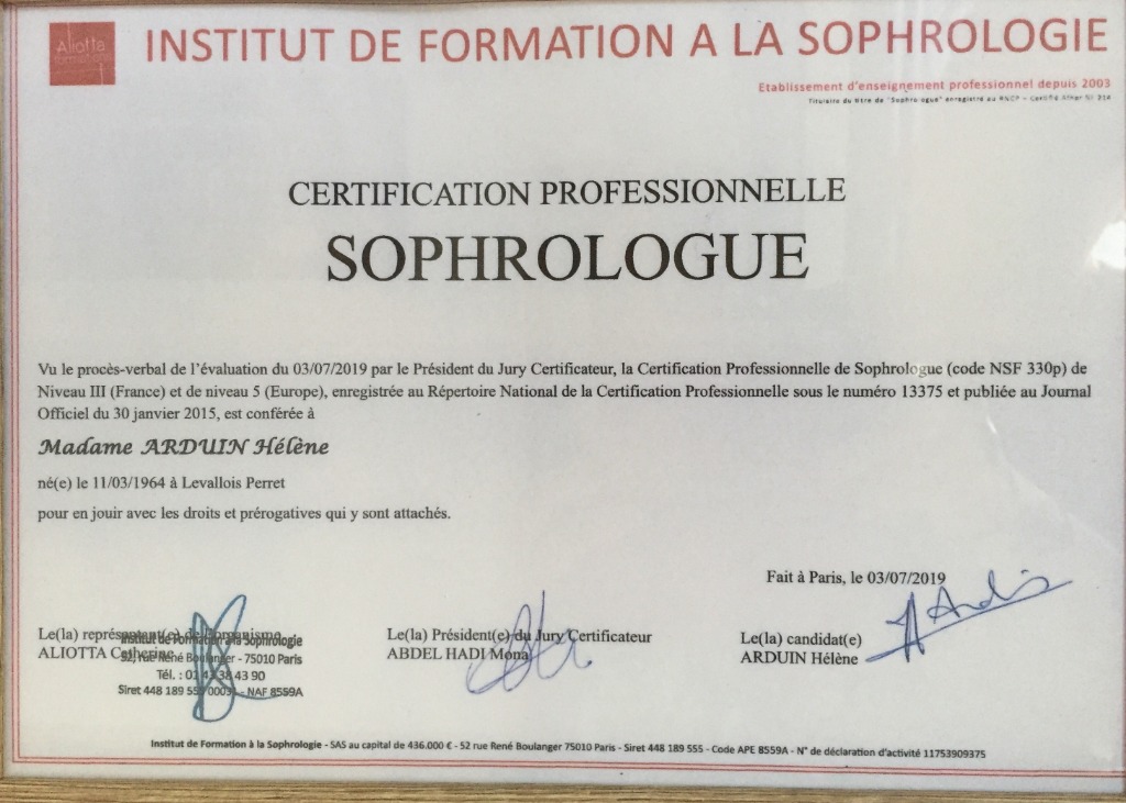 photo diplome Hélène ARDUIN 