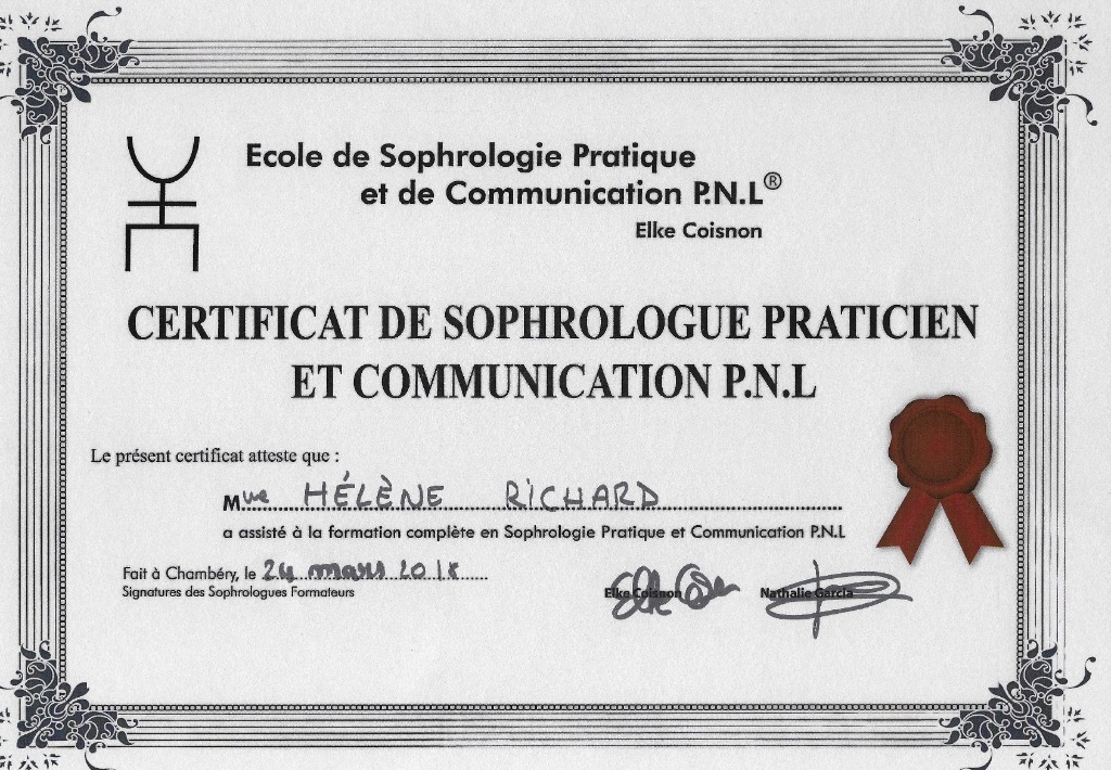 photo diplome Hélène RICHARD